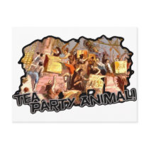 Tea Party Animal (cutout) postcards