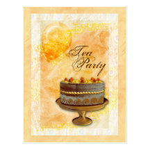 "Tea party" bakery birthday celebration invitation Postcards