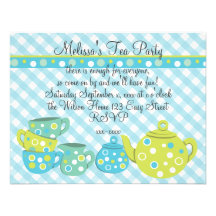 Tea Party Bedotted Custom Announcement