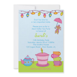 Tea Party Birthday invitation