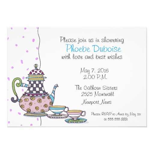 Tea Party - Bridal Shower - invitation