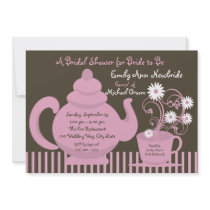 Tea Party Bridal Shower Personalized Invitations