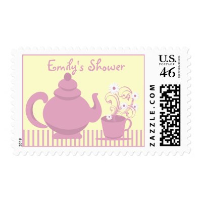 Tea Party Bridal Shower Postage Stamps
