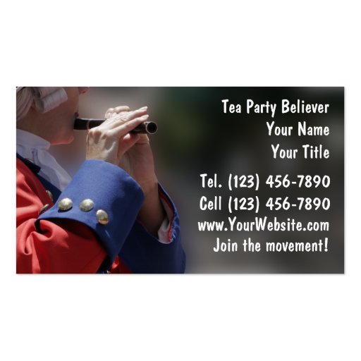 Tea Party Business Cards (front side)