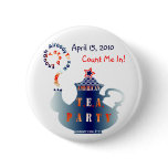 TEA PARTY PINBACK BUTTON