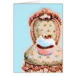 Tea Party Cupcake Design Greeting Cards