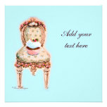 Tea Party Cupcake Victorian Design Invitations
