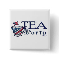 Tea Party Flag button