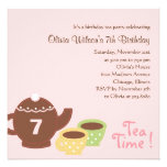 Tea Party - Girl Birthday Invitation invitations