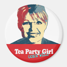Tea Party Girl Gone Wild Refrigerator Magnets