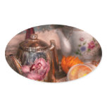 Tea Party - I would love to have some tea Oval Stickers Tea Party - I would love to have some tea Oval Stickers