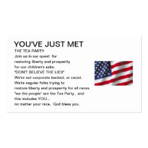 Tea Party Inclusion Card Business Card Templates