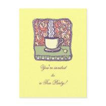 Tea Party Invitation Postcard postcards