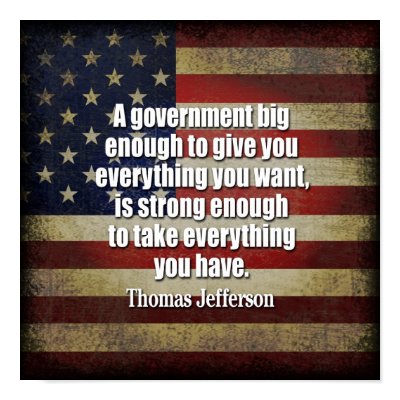 Tea Party - Jefferson: Beware of Big Government Poster by My2Cents