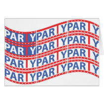 Tea Party Logo Flag by Melting Star Designs Greeting Card