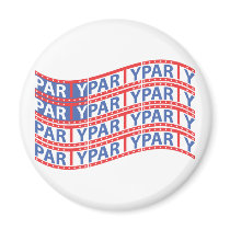 Tea Party Logo Flag by Melting Star Designs Fridge Magnets