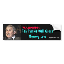 Tea Party Memory Loss Bumper Stickers