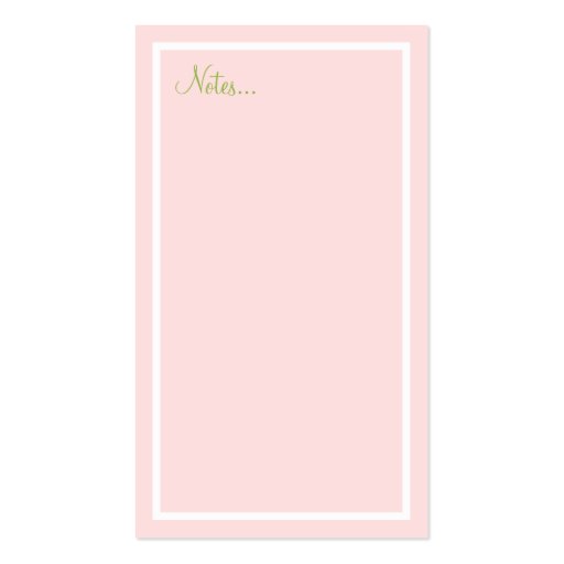 Tea Party Mommy Cards Business Card Templates (back side)