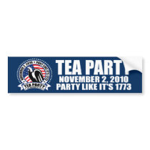 Tea Party - November 2, 2010 Bumper Sticker