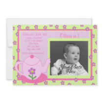 Tea Party/ Photo Personalized Invitation