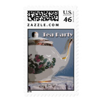 tea party postage stamp