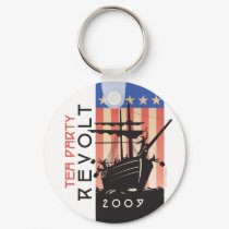 Tea Party Revolt 2009 keychains by LipstickUnderground Tea Party Revolt 2009 keychains