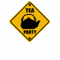 TEA PARTY ROAD SIGN t-shirts by twilight_cat TEA PARTY ROAD SIGN t-shirts