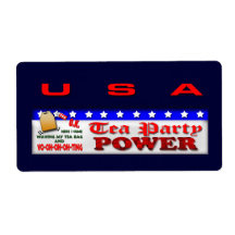 Tea Party Stickers Personalized Shipping Labels
