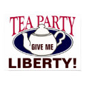 Tea Party Tax Day protest poster - Liberty posters