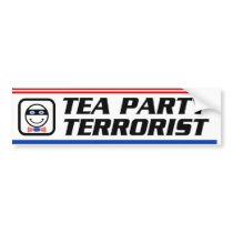 TEA PARTY TERRORIST BUMPER STICKER