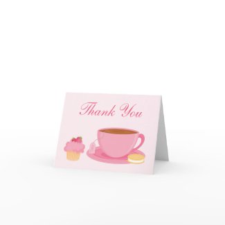 Tea Party Thank You Card card