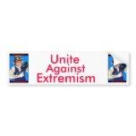 Tea party unite aginst extremism, Tea party uni... Bumper Sticker