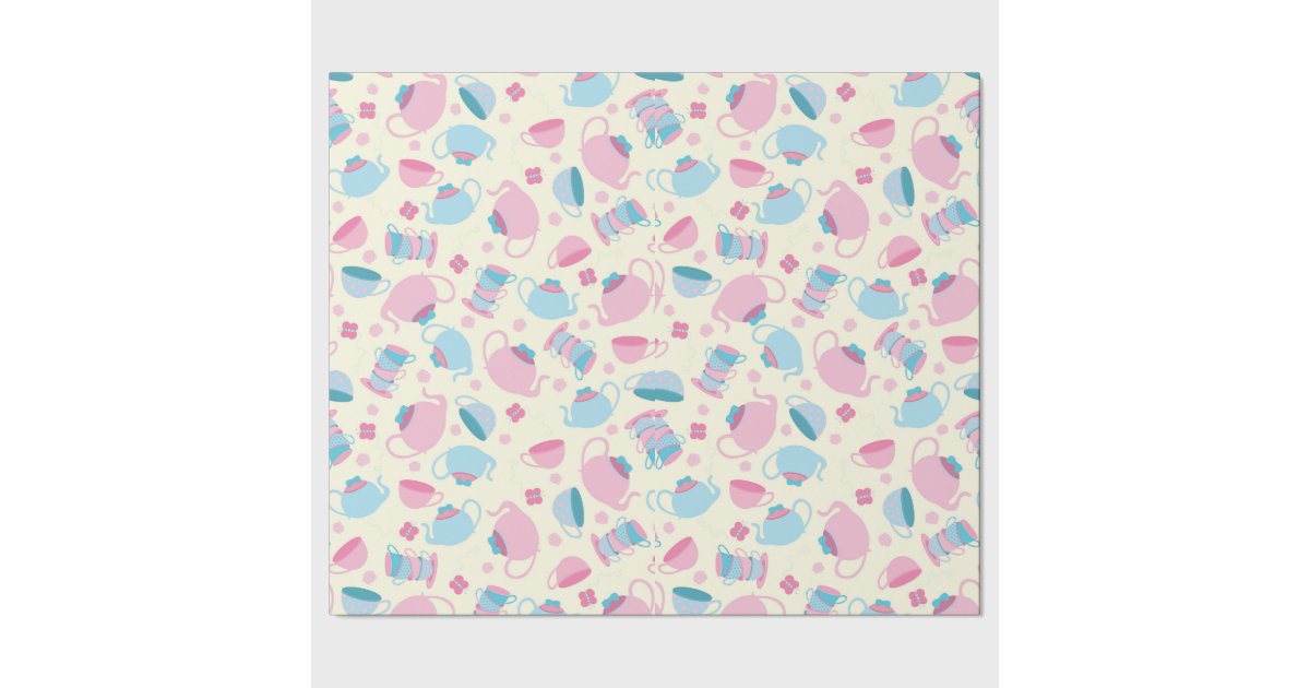 Tea Party Wrapping Paper Zazzle