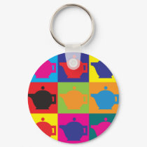 Tea Pop Art keychains