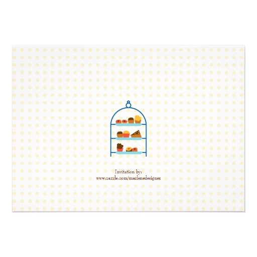 Tea Pot and Pastries Bridal Shower Invitation
