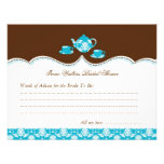 Tea Pot Bridal Shower Advise Card Personalized Invites