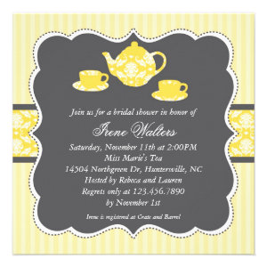 Tea Pot Bridal Shower Invitation