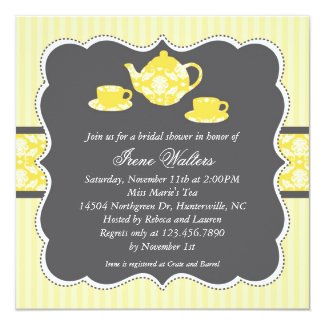 Tea Pot Bridal Shower Invitation