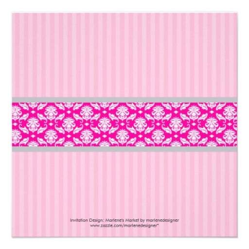 Tea Pot Bridal Shower (Pink/Grey) Invitation