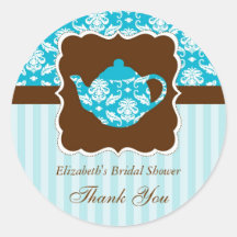 Tea Pot Favor Seal Sticker