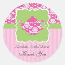 Tea Pot Favor Seal Sticker