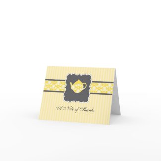 Tea Pot Thank You Note Card card