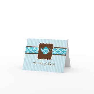 Tea Pot Thank You Note Card card
