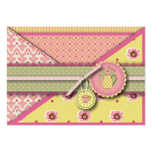 Tea Service Gift Tag Business Card Template