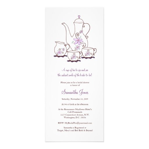 Tea Set Bridal Shower Invitations