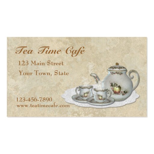 Tea Set Business Card (front side)