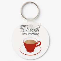 Tea Solves Everything keychains