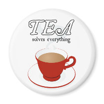 Tea Solves Everything magnets