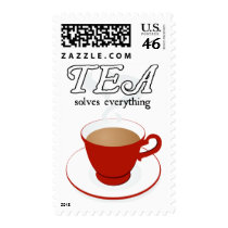 Tea Solves Everything Postage Stamps