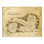 Tea Stained Vintage Wedding 1 - Bridal Shower Postcard